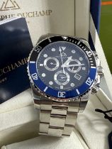 Christophe Duchamp Gent`s Marine Chronograph Watch 44mm Bezel Rrp £1750