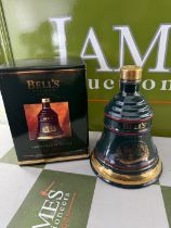 Bells Finest Whiskey Christmas Decanter -22 Carat Gold -1992