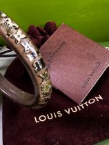 Louis Vuitton Paris Gold Flake Inclusion Monogram Bangle
