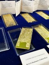 Windsor Mint 2017 24k Gold Plated History Of Banknotes Ingots