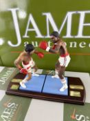 Sugar Ray Leonard & Roberto Duran Boxing-Champion The Art Of Sport By Endurance Figurine. Sculpted b