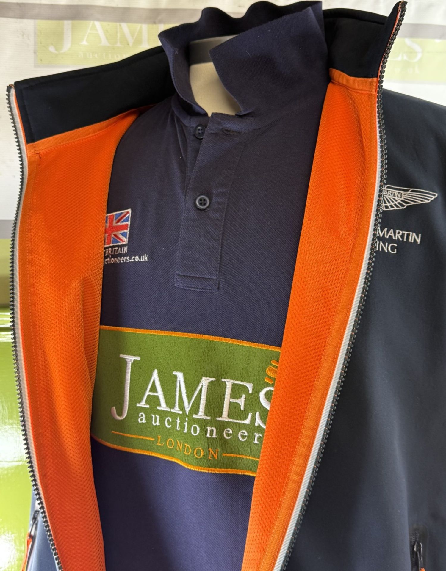 Hackett London Official Aston Martin Merchandise Waterproof Sports Jacket - Image 6 of 6