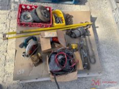CONTENTS OF PALLET VARIOUS TOOLS AND SUPPLIES