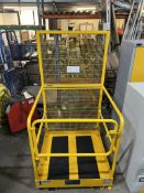 Forklift Gated Access Platform (1 Person) Single Person Forklift Cage With Auto Locking Safety Gate