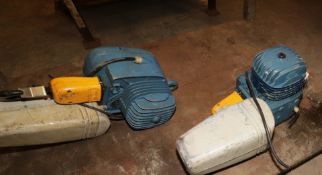 2 x Denmag 3 Phase 1,000kg Electric Chain Hoists