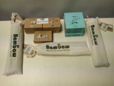 Mixed Lot Of 11x Items Being - 5x Various Home Soap - 3x Bags Of Bambaw Natural Bamboo Straws - 3x R