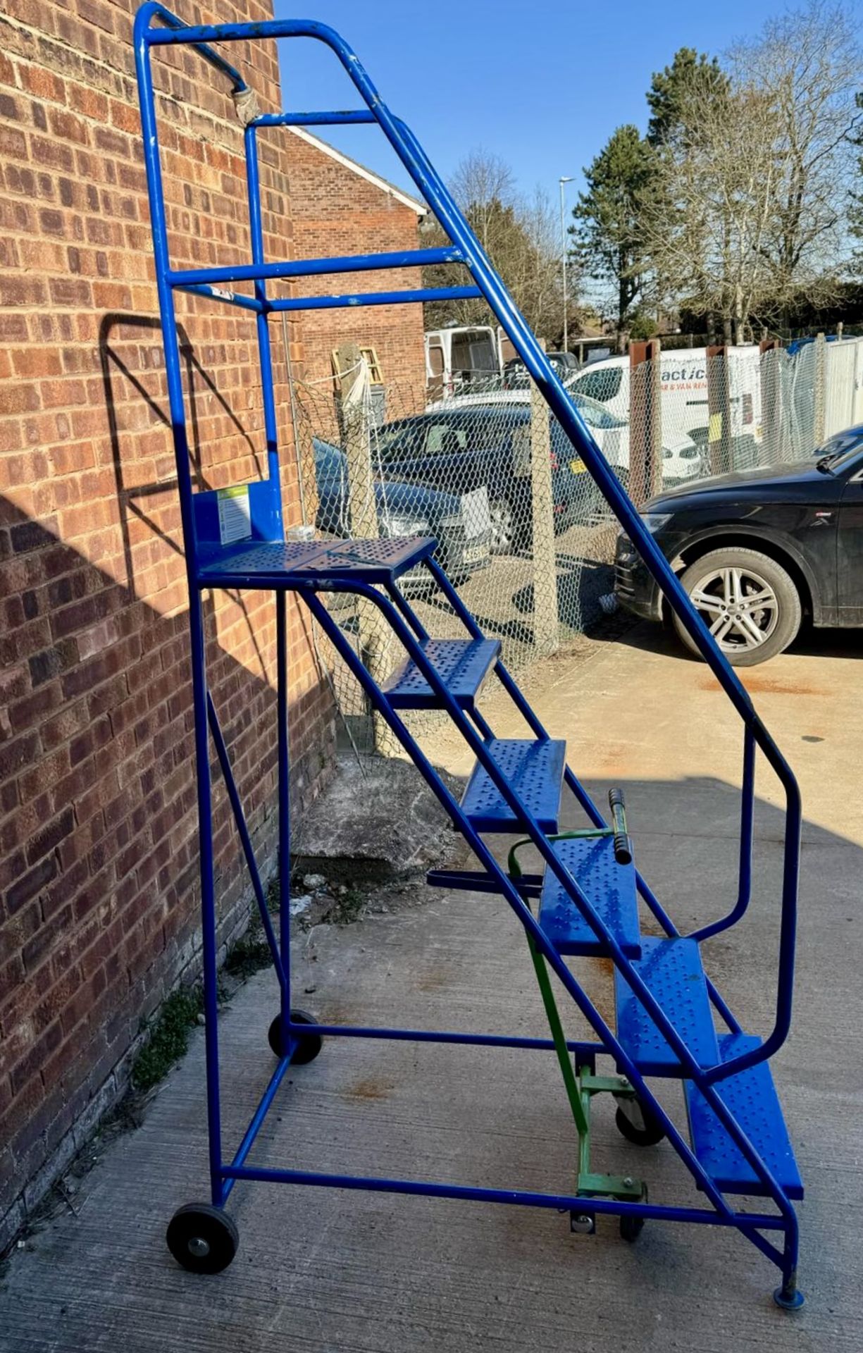 6 TREAD STEP BLUE WAREHOUSE LADDER ACCESS RACKING STEPS