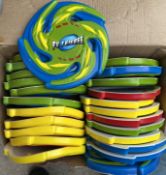 120x ASSORTED COLOURS LARGE FLYING FRISBEES CHILDRENS KIDS TOYS - BRAND NEW