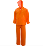 40x TUFFSAFE 2pc HI VIS RAINSUIT - JACKETS AND TROUSERS - ORANGE