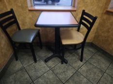 Laminated table with 2 chairs