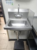 Stainless steel wall mounted sink 17" x 15"