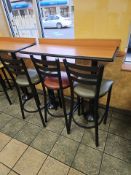 Laminated high top table with 3 chairs