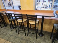 Laminated high top table with 3 chairs