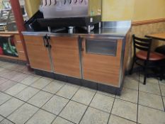 Laminated beverage station with doors