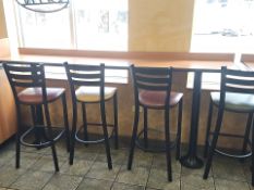 Laminated high top table with 3 chairs