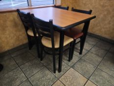 Laminated table with 4 chairs