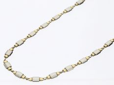 Kette/Collier: schöne Designer Goldkette, in Bicolor gefertigt