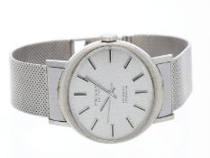 Armbanduhr: ausgefallene, weißgoldene Herrenuhr Priosa Extra, 14K Gold