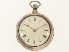 Taschenuhr: große, englische Doppelgehäuse-Spindeluhr, Elliott London um 1810
