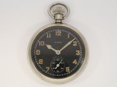Taschenuhr: Militäruhr, britisches Militär, 2. WK, Marke Elgin
