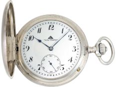 Taschenuhr: große Glashütter Savonnette, Deutsche Präzisionsuhrenfabrik Glashütte um 1920