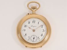 Taschenuhr: hervorragend erhaltene Longines Damenuhr um 1900