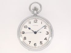 Taschenuhr: Militärische Beobachtungsuhr der franz. Marine, Auricoste, mit Originalbox