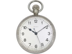 Taschenuhr: Longines Beobachtungsuhr mit Zentralsekunde, britisches Militär 2.WK