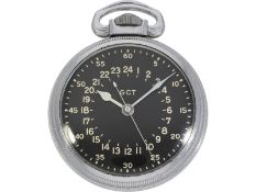Taschenuhr: Elgin Navigationsuhr der US Army mit 24H-Zifferblatt und Zentralsekunde, 40er Jahre
