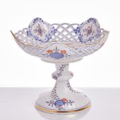 Tazza / Tafelaufsatz - Zwiebelmuster Royal, Rot und Gold. Meissen nach 1980.