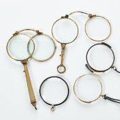 Antike Lorgnons und Monokel - Konvolut 5 Teile