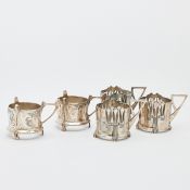 Konvolut Jugendstil-Teeglashalter