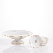 1 Tazza und 6 Schälchen - Streublümchen. Meissen 1850-1924, 1951-1953.