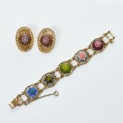 GINNIE JOHANSEN - Vintage Armband und Paar Ohrringe (2 Teile)