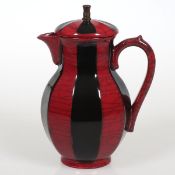 Kakao- oder Teekanne mit Sieb. Wächtersbacher Steingutfabrik, Kunstabteilung Schweitzer Schlierbach 