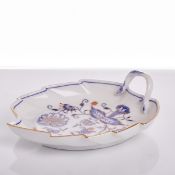 Blattschale - Zwiebelmuster Royal, Rot und Gold. Meissen 1989.