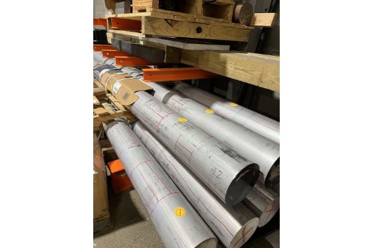 (7) 11 1/2' x 8" Solid Aluminum Round Bar Stock & Other Various Material with approx. 15' Tall x - Image 3 of 10