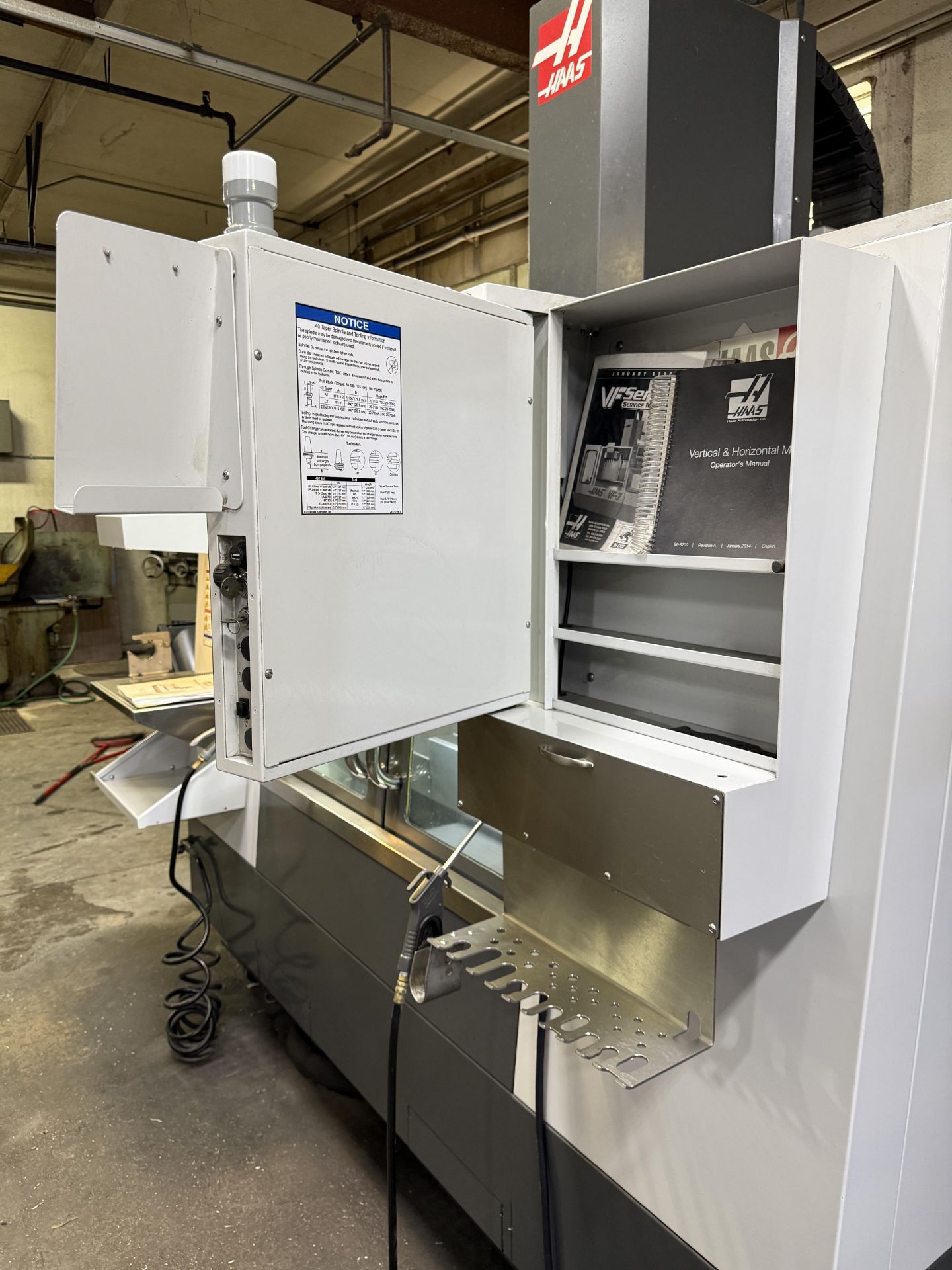 2014 Haas VF-2 CNC Vertical Machining Center, 20+1 Tool Changer, Haas Control, Chip Auger, HIL, P- - Image 3 of 28