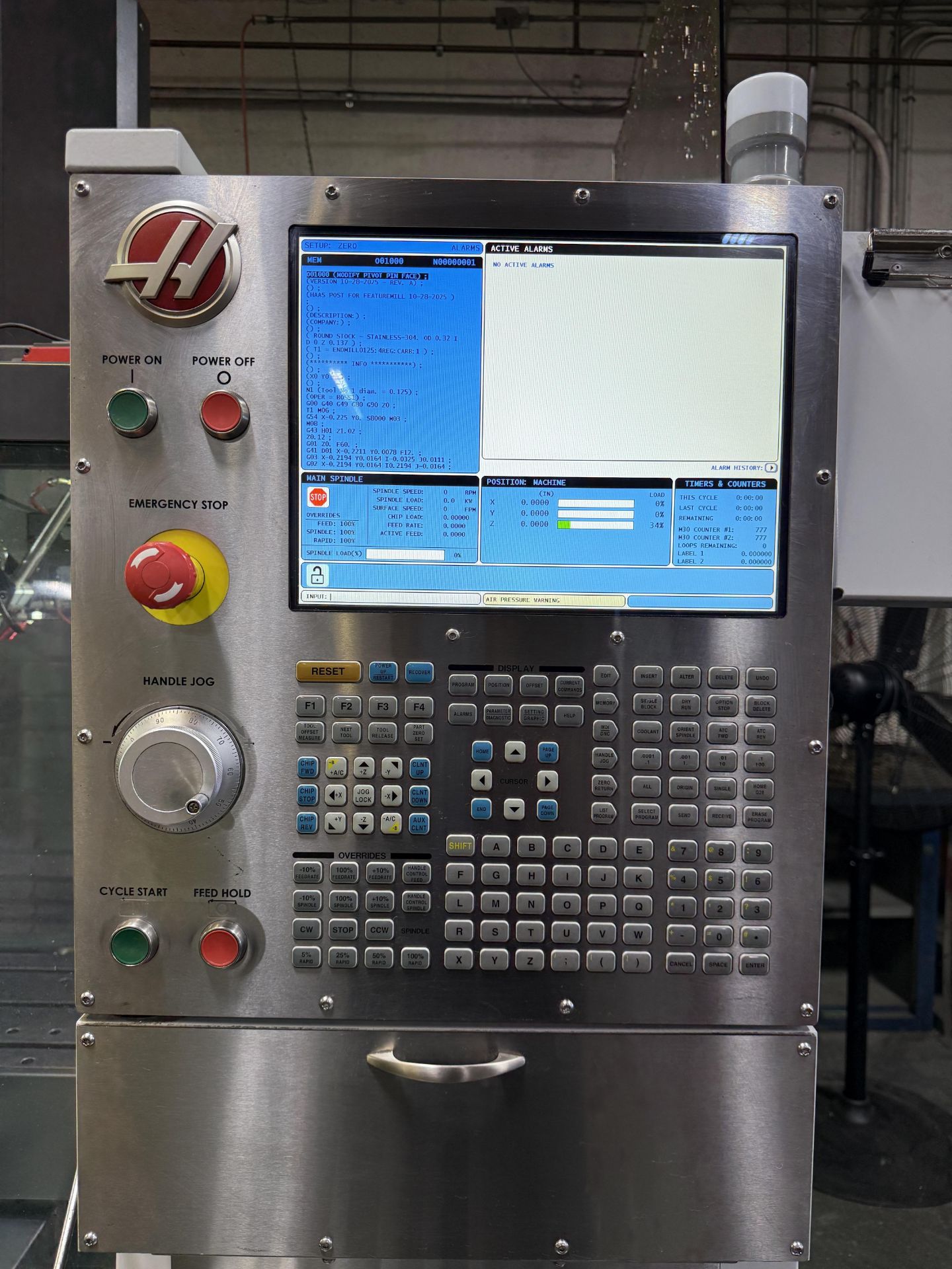 2014 Haas VF-2 CNC Vertical Machining Center, 20+1 Tool Changer, Haas Control, Chip Auger, HIL, P- - Image 28 of 28