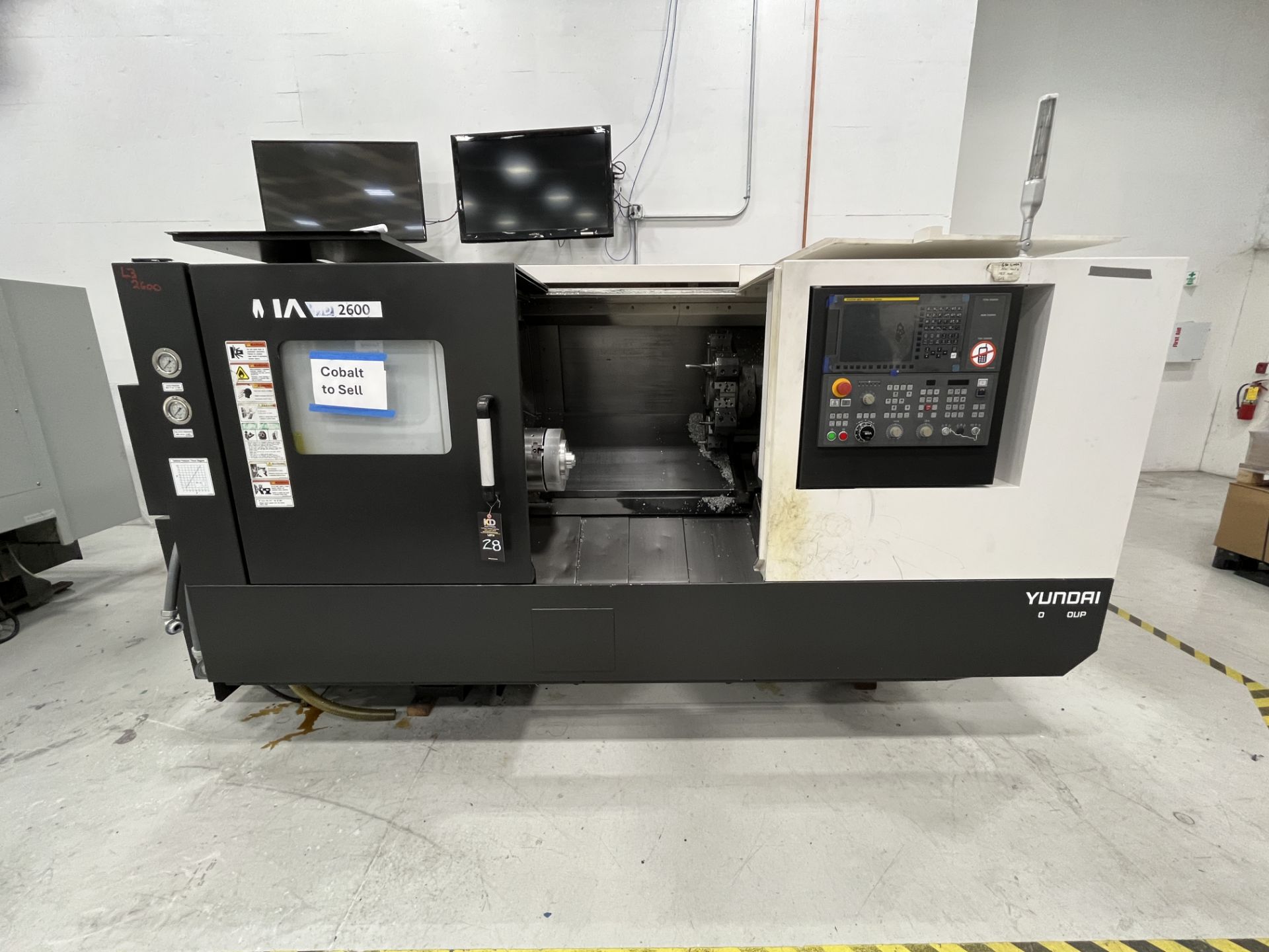 2019 Hyundai Wia HD2600, CNC Lathe, 10" Chuck, 3.2" Bar Capacity, 18.1" Turn Diameter, 3500 RPM - Image 3 of 7