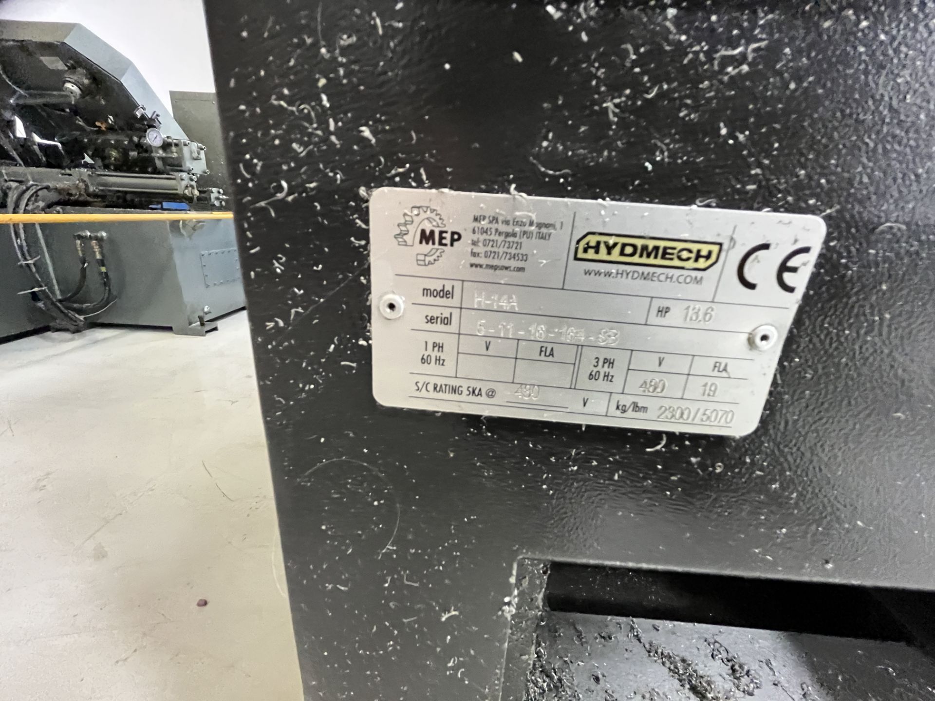 Hydmech H-14A, Band Saw, 3.125" Max. diameter of bar stock, 52" Max. length of bar stock - Image 8 of 8