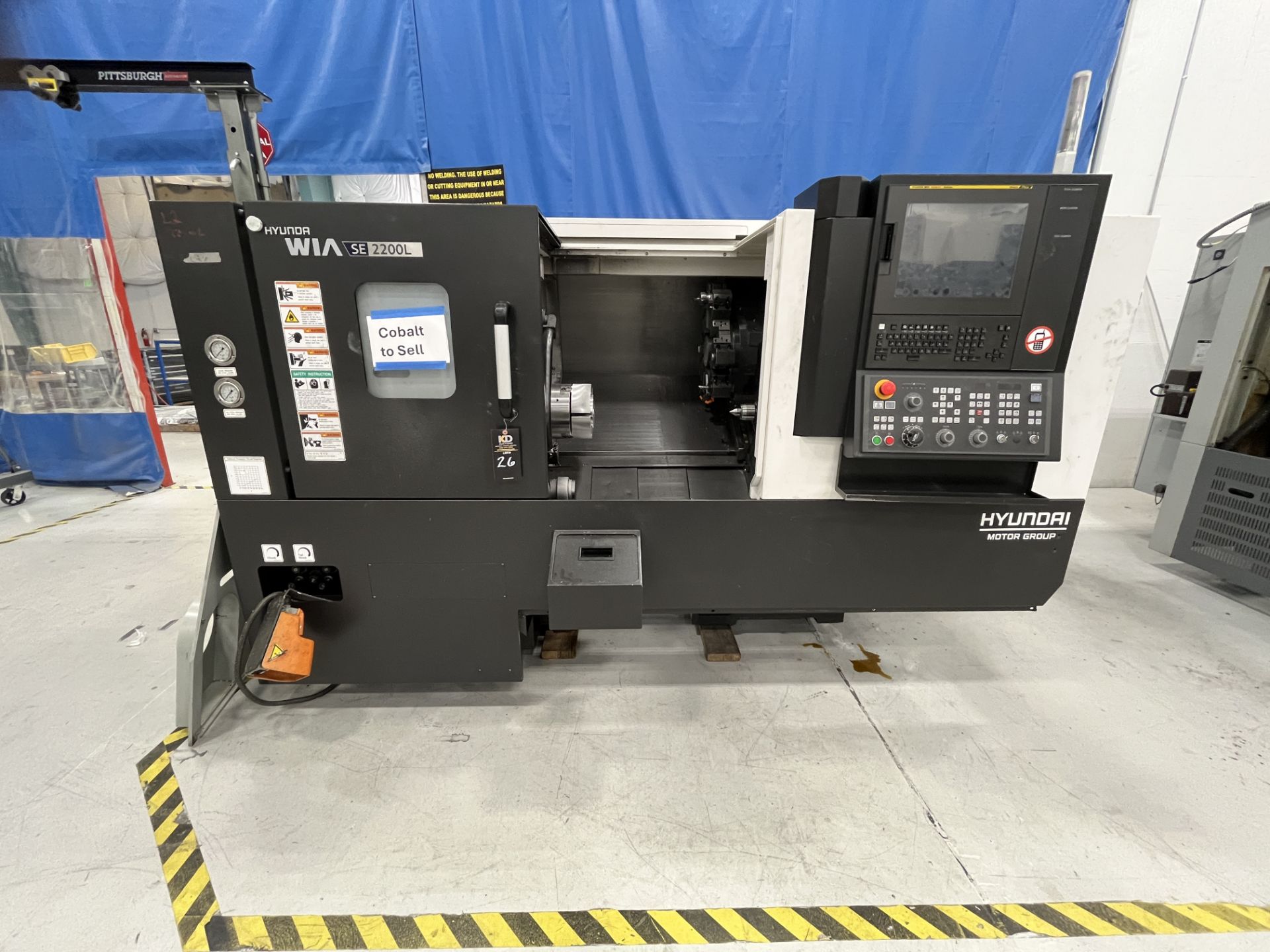 2021 Hyundai Wia SE2200L, CNC Lathe 8" Chuck, 2.6" Bar Capacity, 13.8" Turn Diameter, 4500 RPM