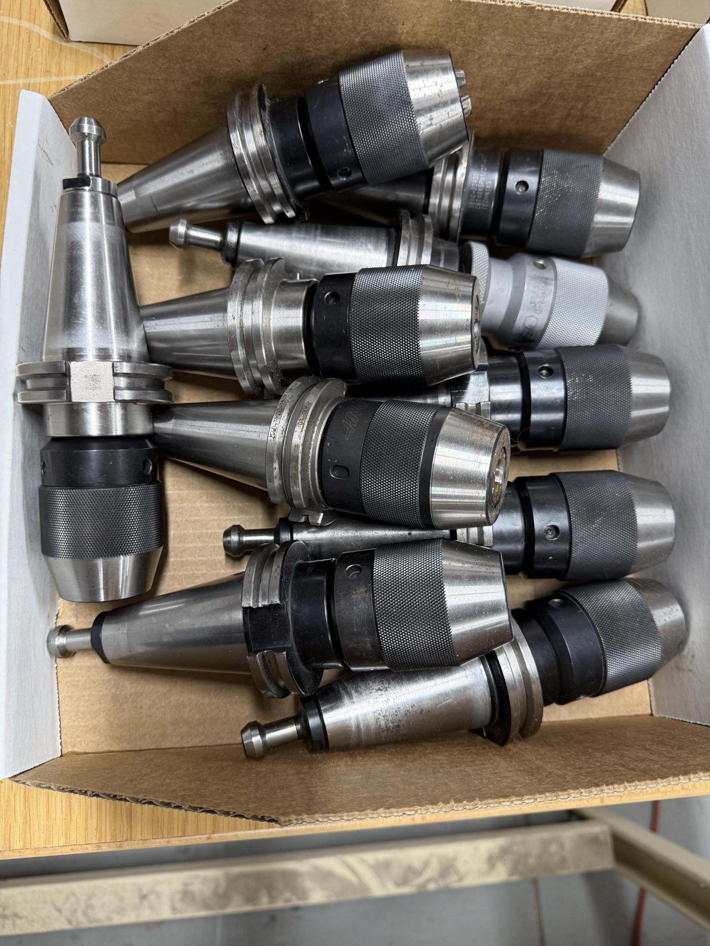 (10) CAT 40 Jacob Chuck Style Tool Holders, Techniks, Haas & Valenite ...