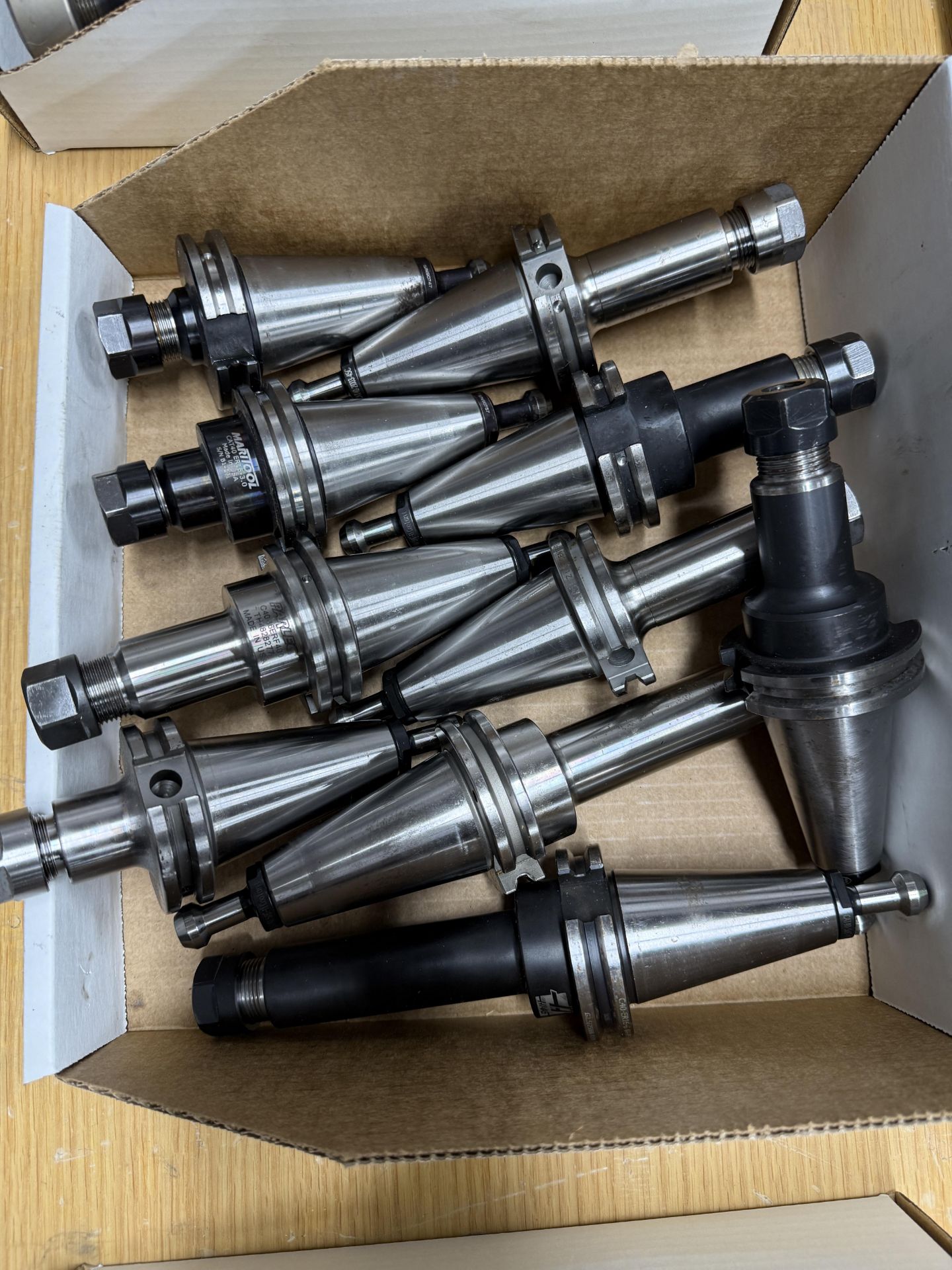 (10) CAT 40 ER-16 Tool Holders, Parlec MariTool, Z Live Center & Haas ...