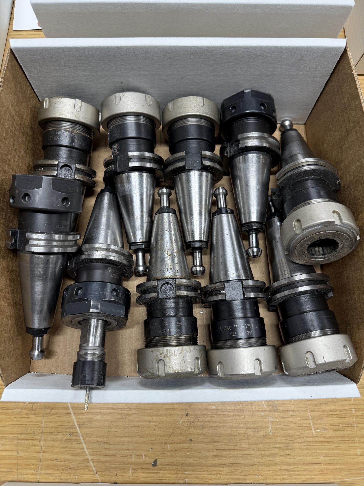 (10) CAT 40 ER-40 Tool Holders, Valenite & Others, 20K RPM Holders With ...