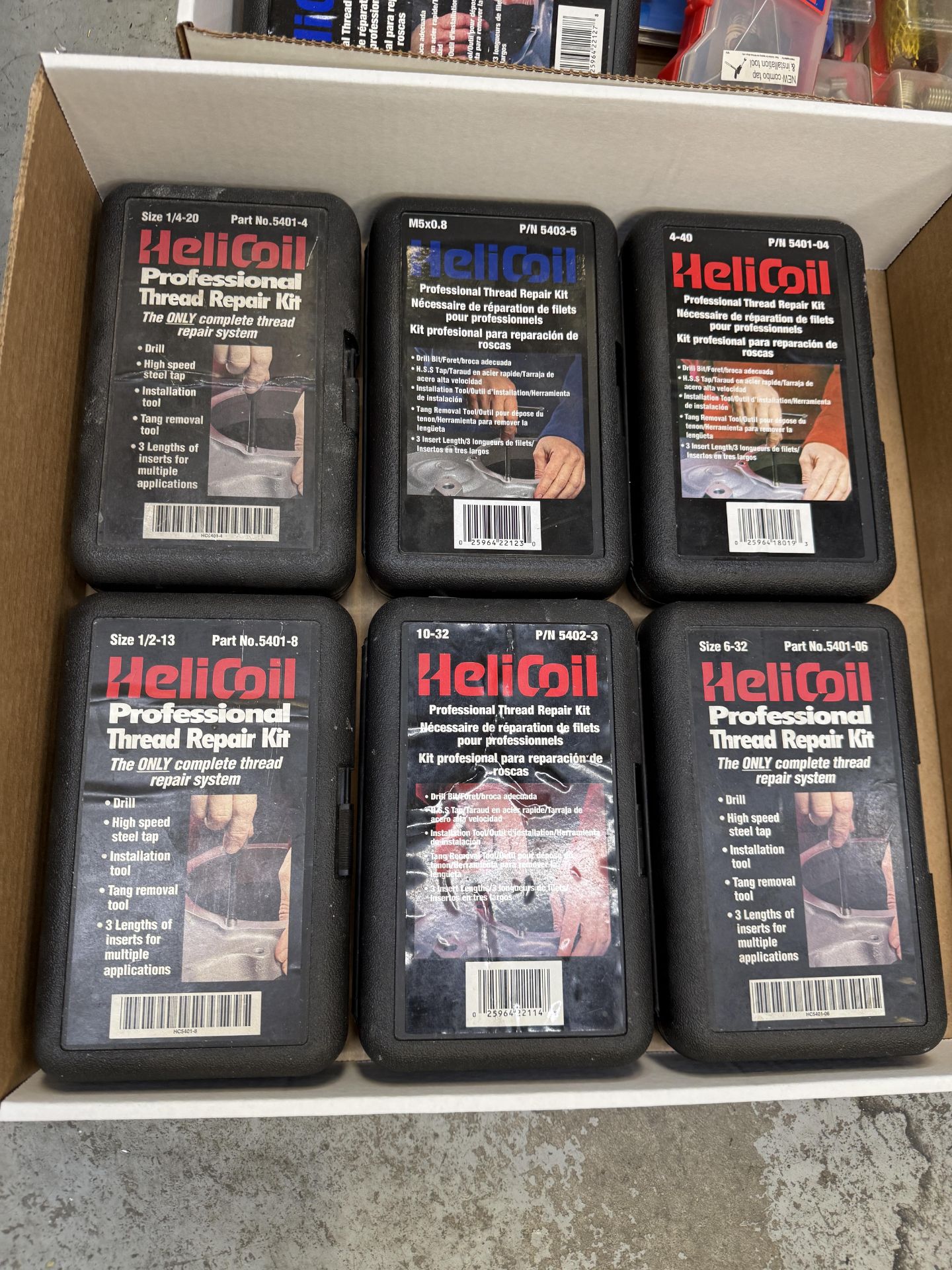 Helicool Kit (5) Large Boxes Full of Various Helicoils & Helicoil Repair Kits ...