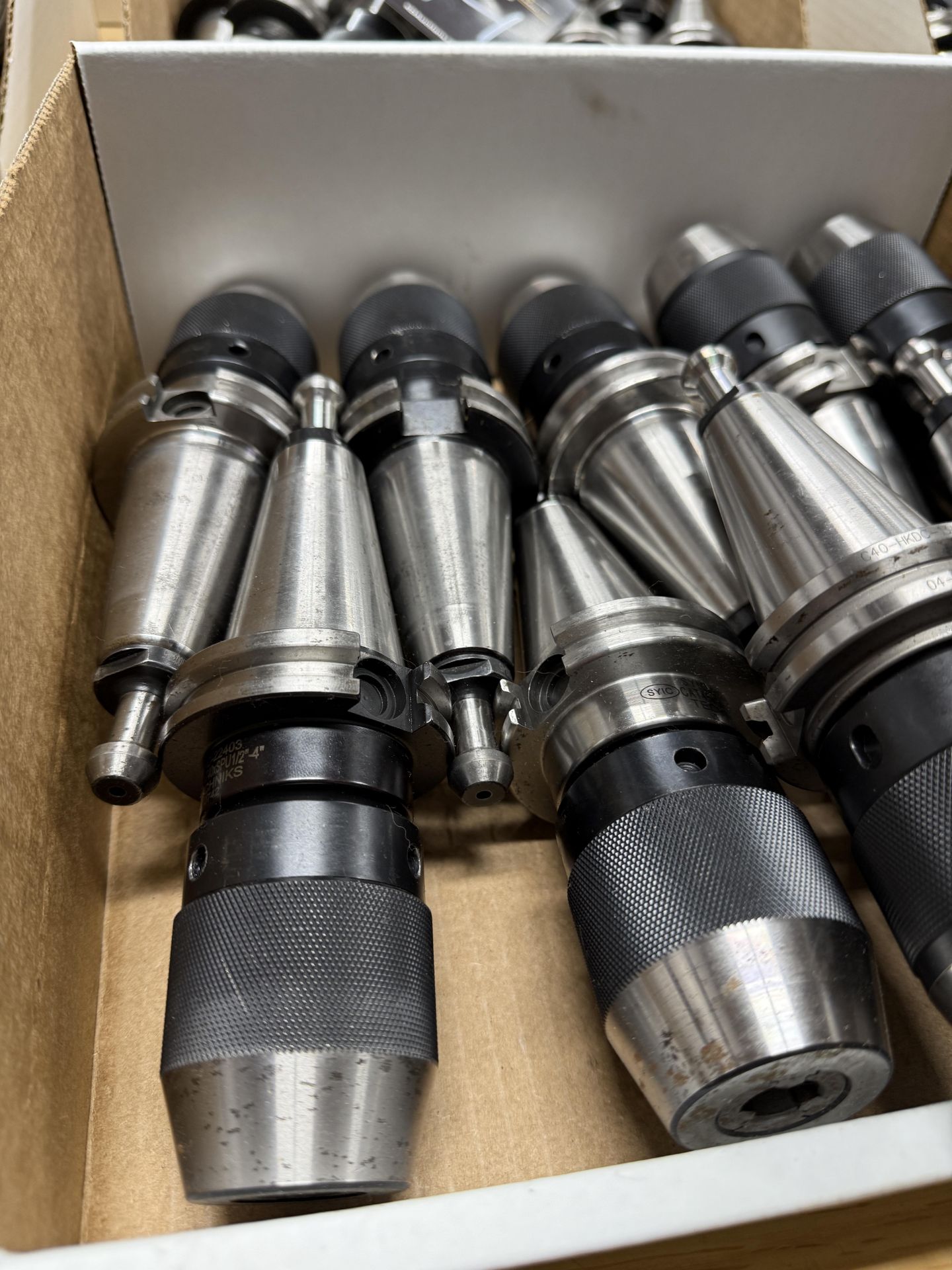 (10) CAT 40 Jacob Style Tool Holders, Techniks & Haas With Haas Pull Studs