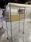5 Tier Heavy Duty Rolling Wire Rack 48" x 18" x 73 1/2"