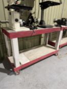 Heavy Duty 2 Tier Rolling Wood Table (table only, no other contents) 60" x 24" x 38"