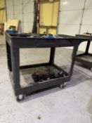 Uline Heavy Duty Z Tier Plastic Rolling Shop Cart (shop cart only, no other contents)